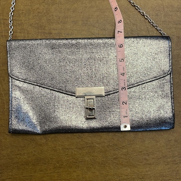 Silver and Navy Blue Clutch - Picture 6 of 8